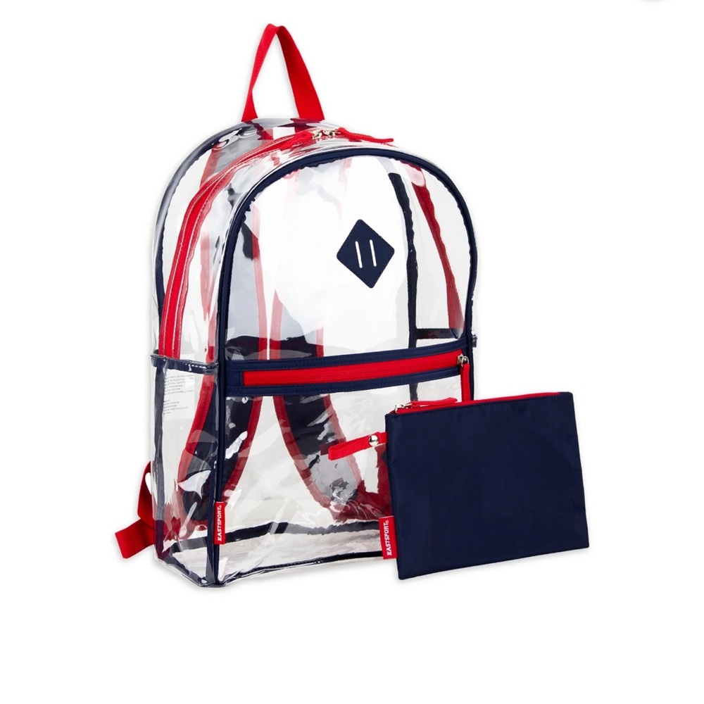 Eastsport Clear Backpack With Zipper Pouch Set - Multiple Colors, Pack of 4, New - Picture 11 of 16
